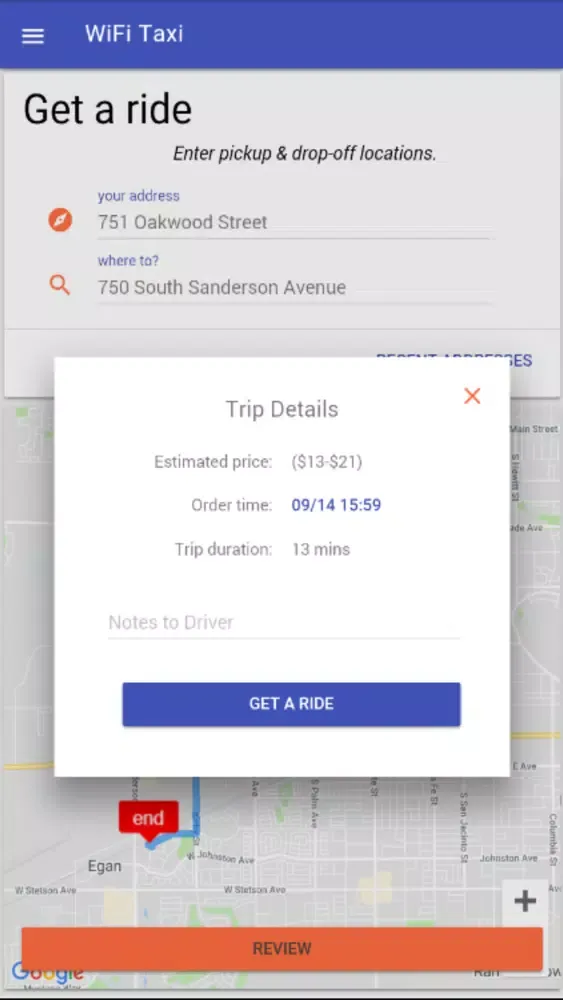 Captures d'écran de WiFi Taxi
