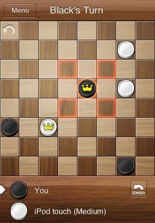 Tangkapan layar Tournament Checkers Free
