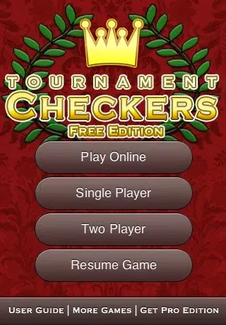 Tangkapan layar Tournament Checkers Free
