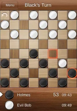 Tangkapan layar Tournament Checkers Free