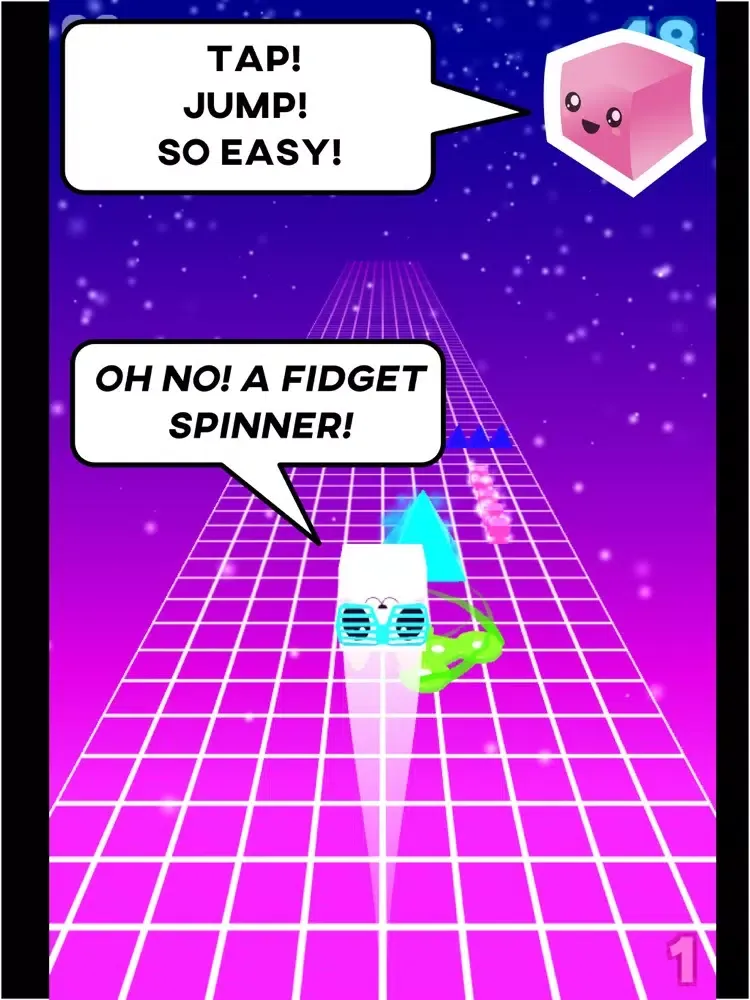 Cute Cube Jump! iPad  स्क्रीनशॉट