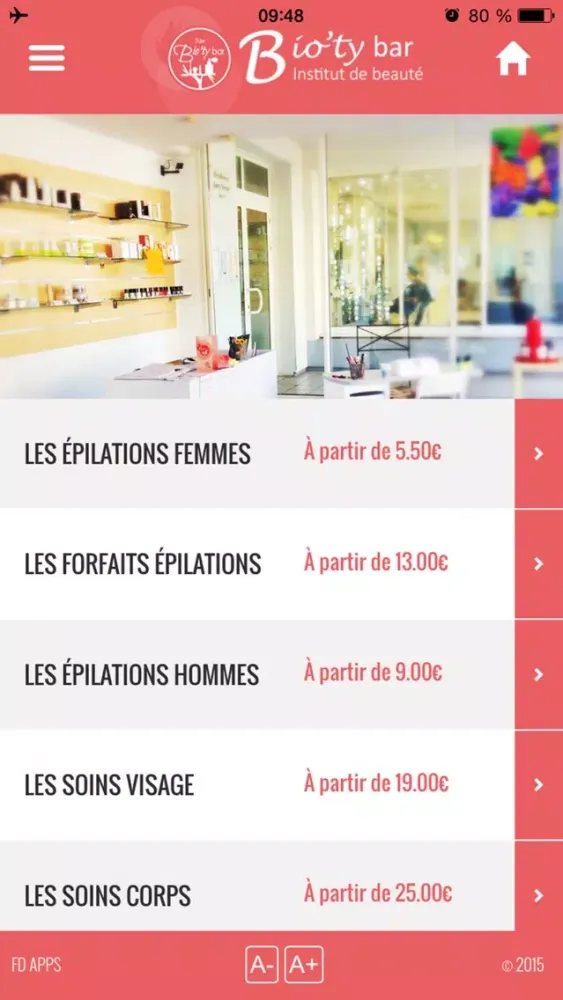 Captures d'écran de MON BIOTYBAR