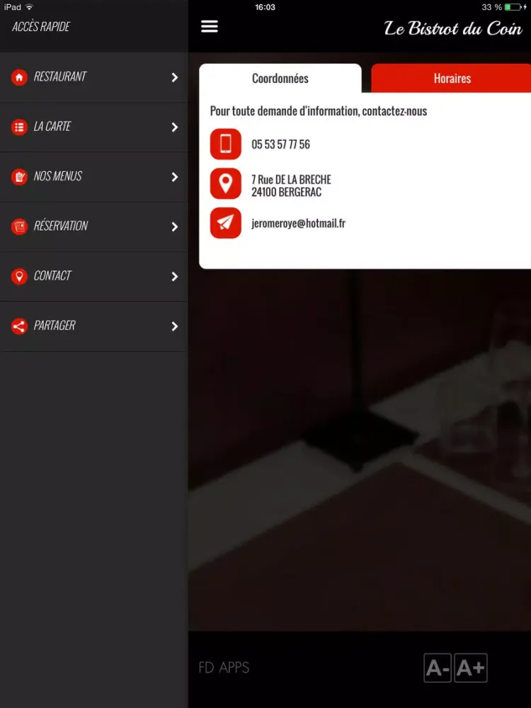 Скриншоты Bistrot Du Coin iPad 