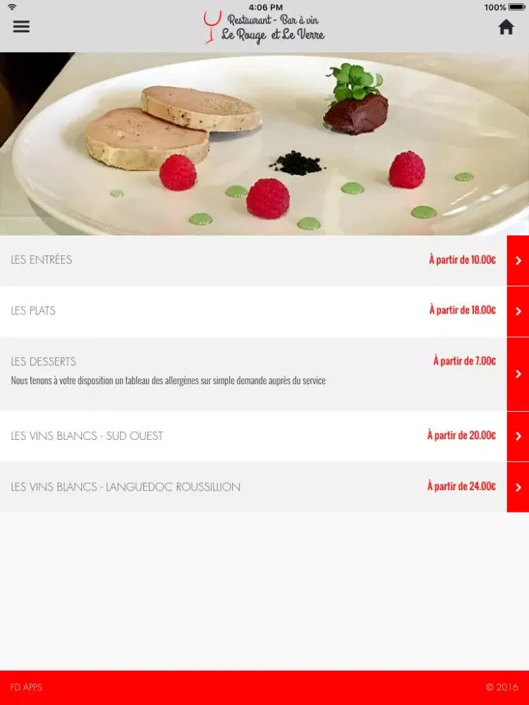 Capturas de tela do Le rouge et le verre iPad 