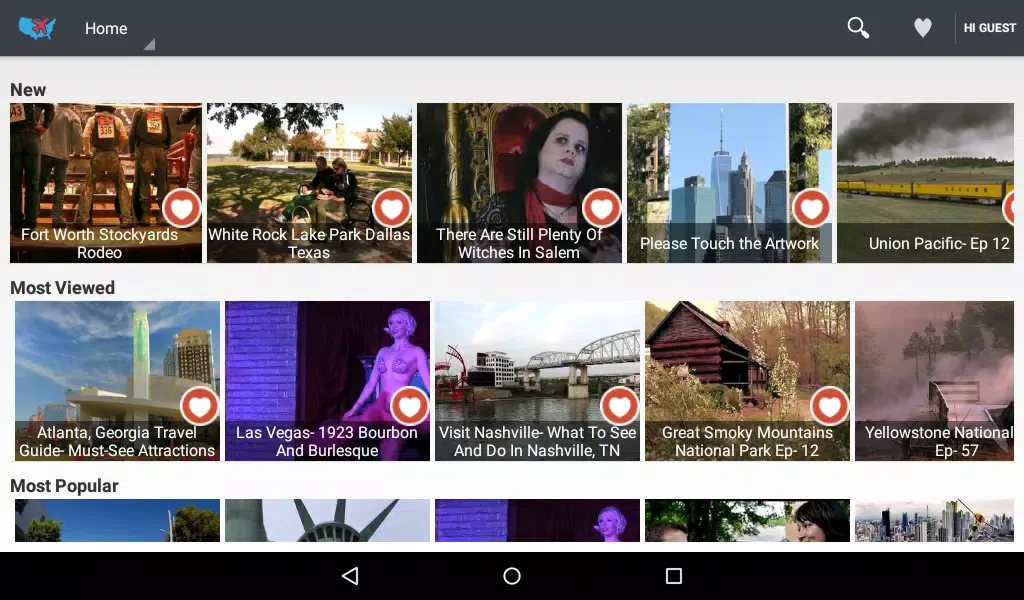 Capturas de pantalla de TripUSA
