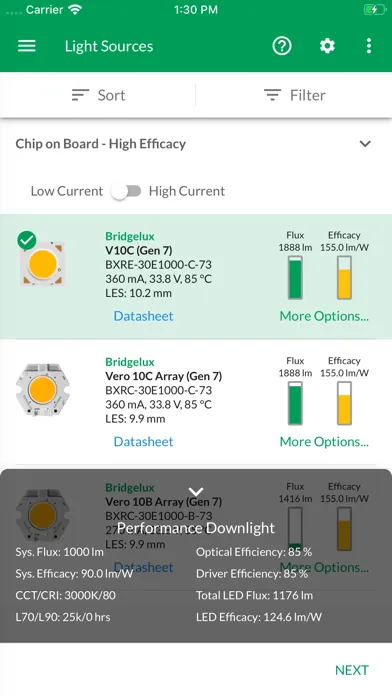 ภาพหน้าจอของ Lighting System Selector