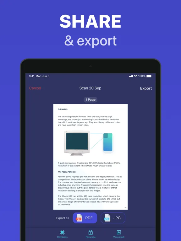 ScanMaster: Scan & Share Docs iPad 应用截图