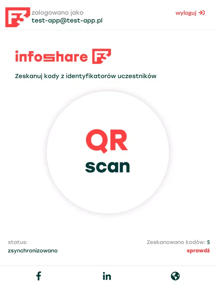 Infoshare F3 Skaner iPad  Screenshots