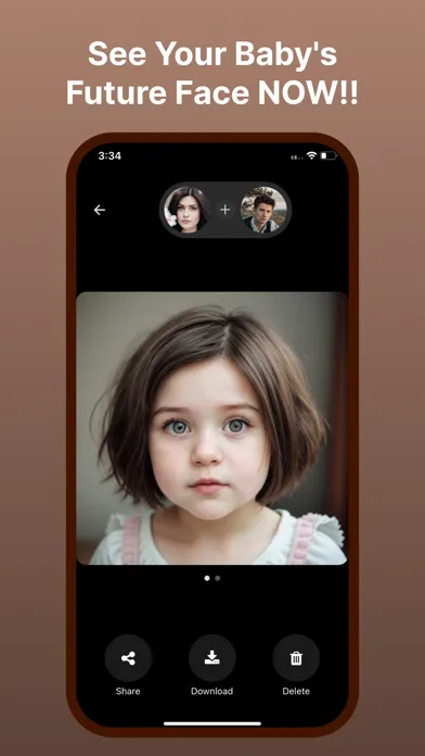 Capturas de pantalla de AI baby generator - FutureBaby