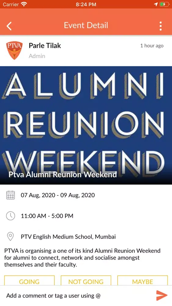 Zrzuty ekranu Parle Tilak Alumni