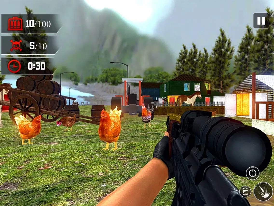 Capturas de tela do Chicken Hunt Sniper shoot Pro iPad 