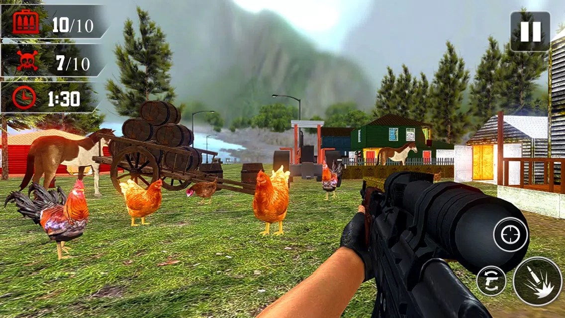 Tangkapan skrin Chicken Hunt Sniper shoot Pro