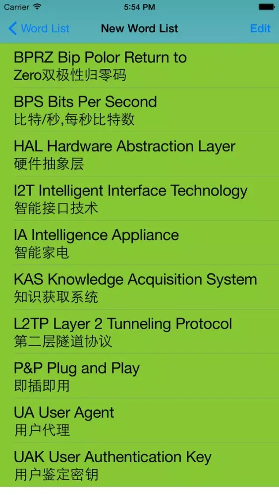 Communication Engineering English-Chinese Dictionary Screenshots