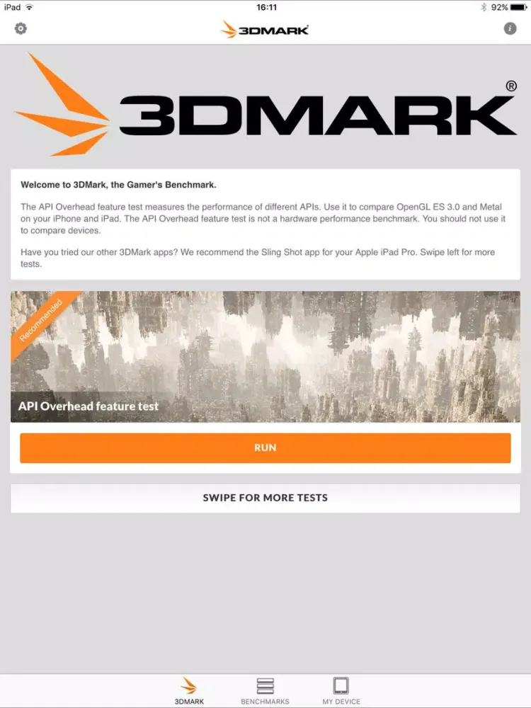 3DMark API Overhead Feature Test iPad  سکرین شاٹس