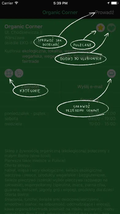 GREENLOVE - wegetariańskie restauracje, eko sklepy Screenshots