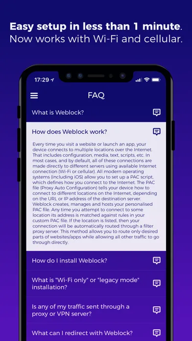 Screenshot di Weblock: adblock & proxy