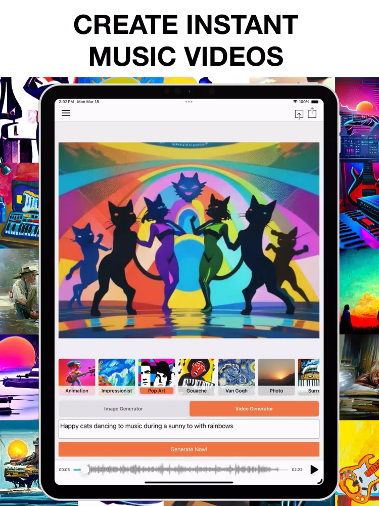 AI Music Video Generator MAIVE Ekran Görüntüleri