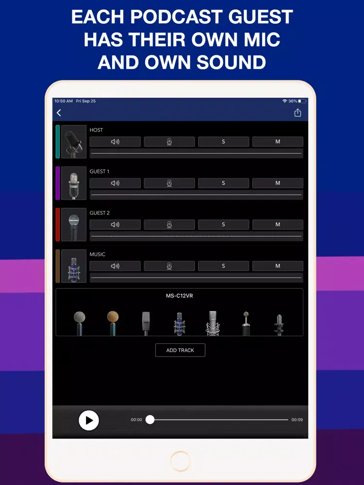 MicSwap MultiTrack Pro: iPad  Screenshots