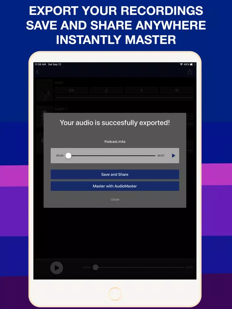 MicSwap MultiTrack Pro: iPad  Screenshots