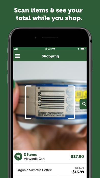 Ảnh chụp màn hình của McKeever's Mobile Checkout