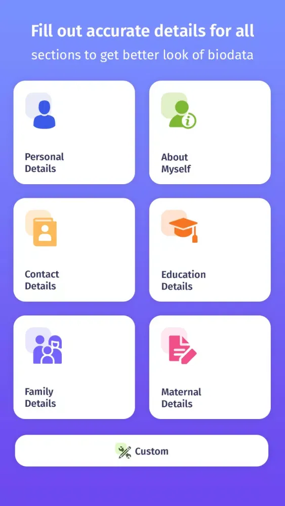 Wed: Marriage Biodata Maker Screenshots
