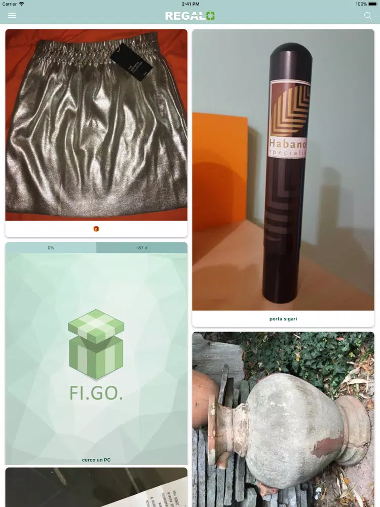 REGALO APP is Fi.Go iPad  Screenshots