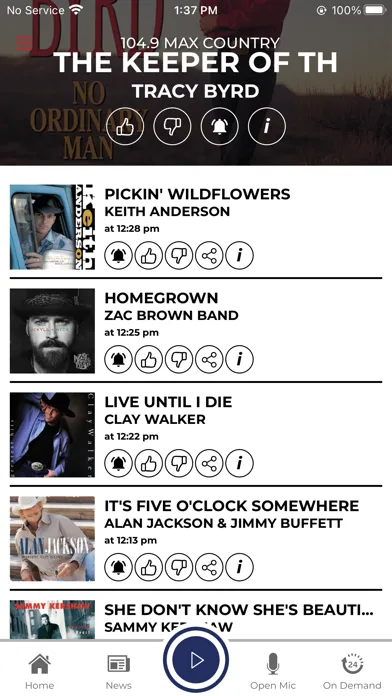 Capturas de tela do Max Country 104.9