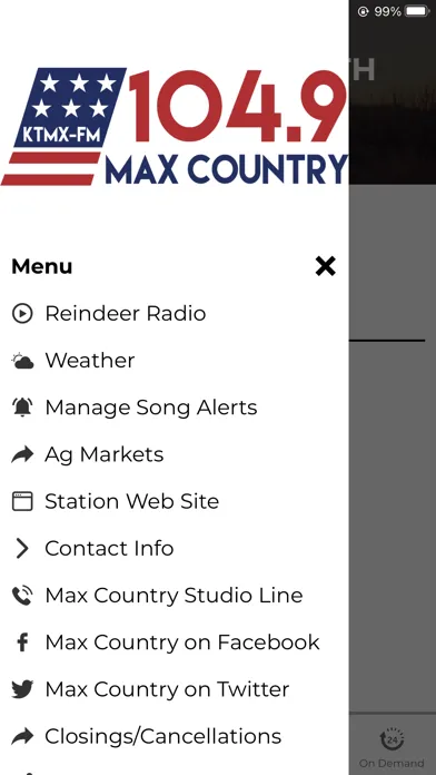 Capturas de tela do Max Country 104.9