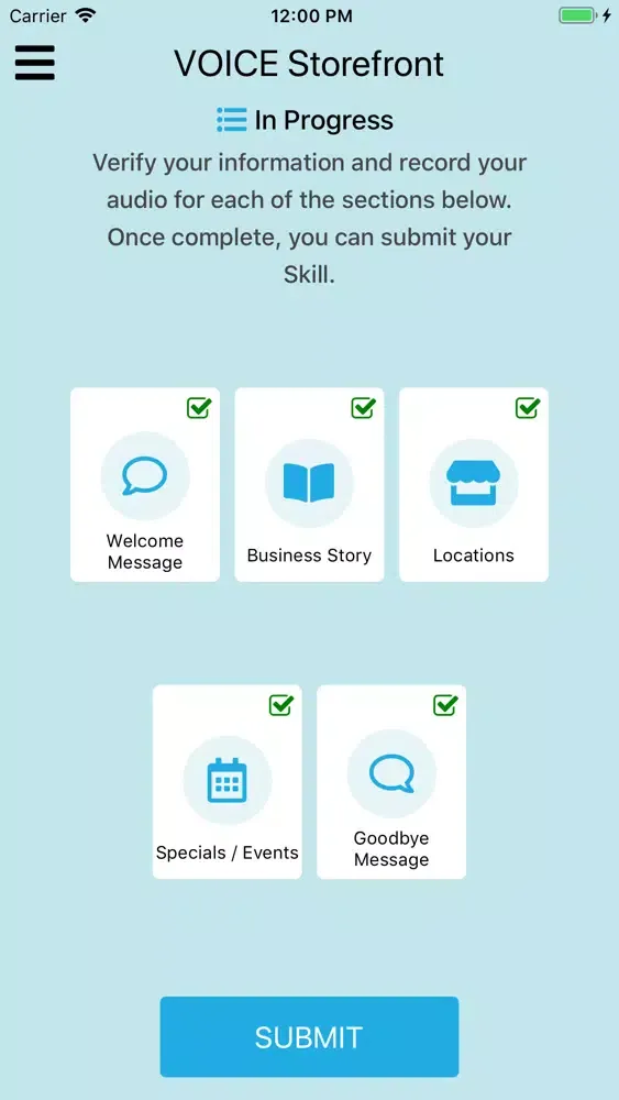 Voice-Storefront Screenshots