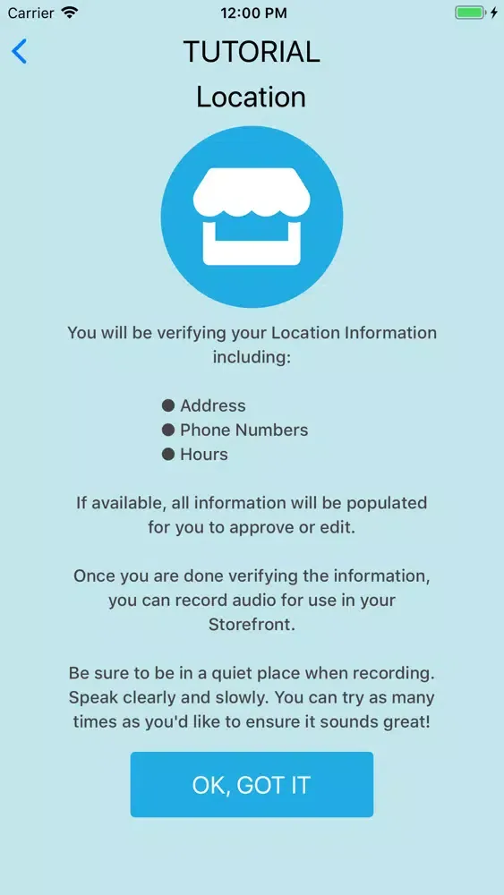Voice-Storefront Screenshots