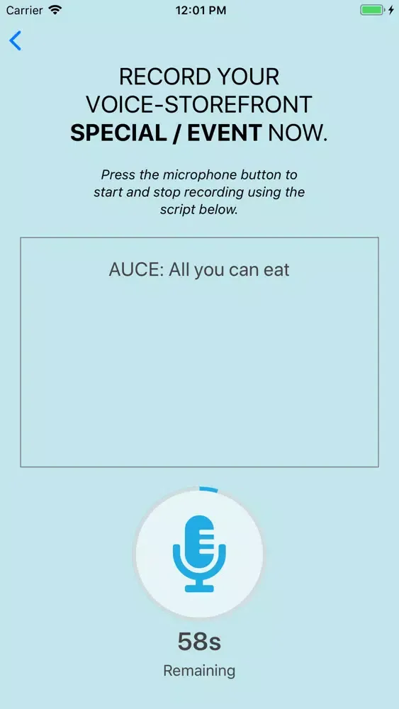 Voice-Storefront Screenshots