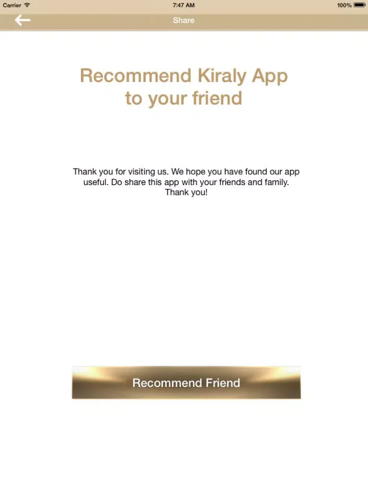 Tangkapan skrin Kiraly iPad 