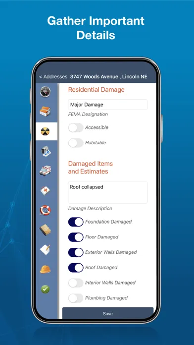Orion Mobile Damage Assessment Ekran Görüntüleri