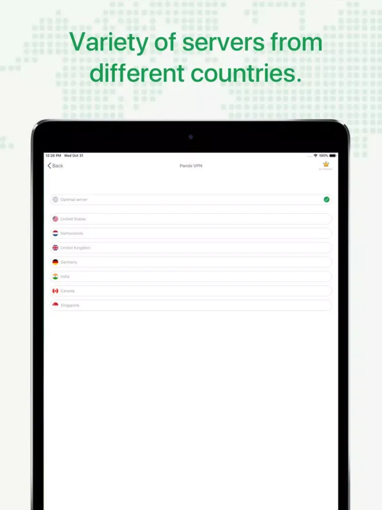 Tangkapan layar Panda VPN - WiFi Security iPad 