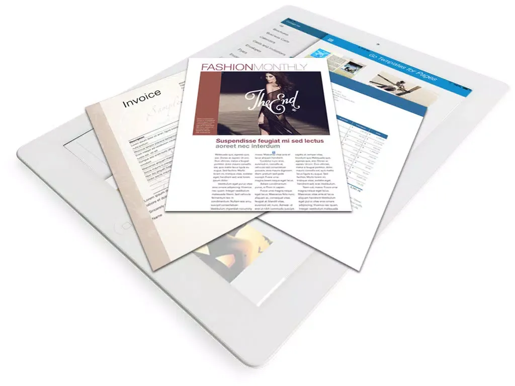 Templates Pro for Pages Document Free iPad  স্ক্রিনশট