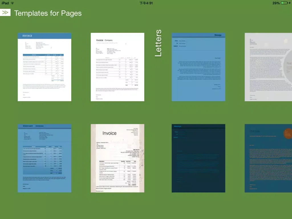 Templates Pro for Pages Document Free iPad  স্ক্রিনশট