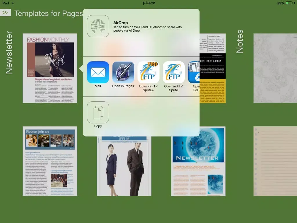 Templates Pro for Pages Document Free iPad  স্ক্রিনশট