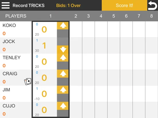Capturas de tela do OH HELL Scoreboard iPad 