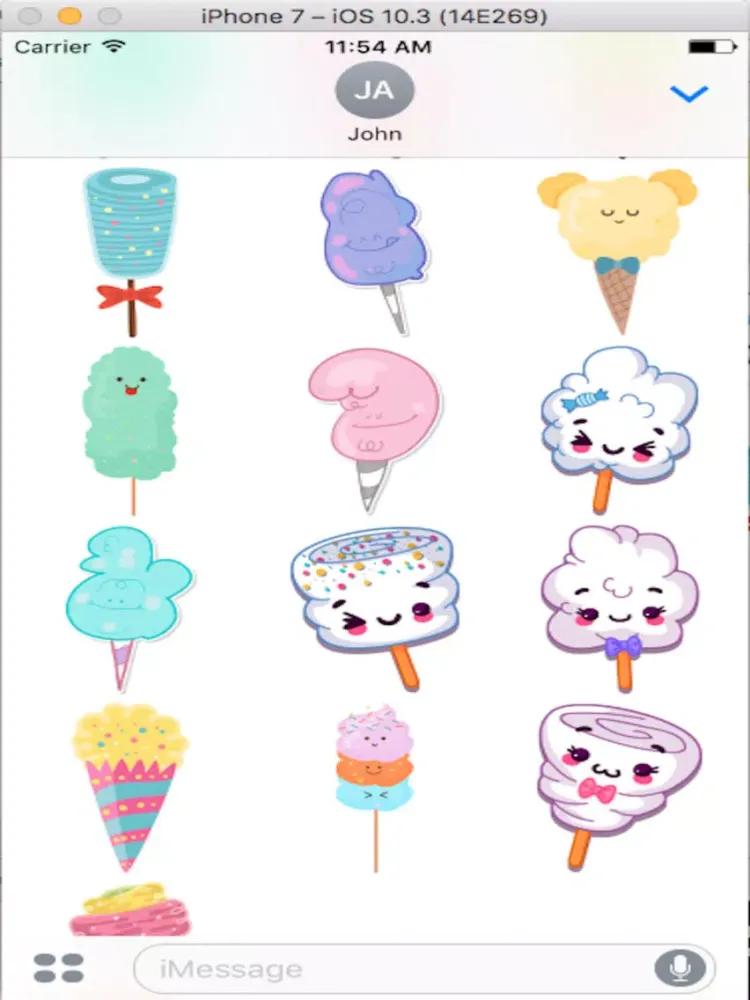 Ice Cream Sticker iPad 應用截圖