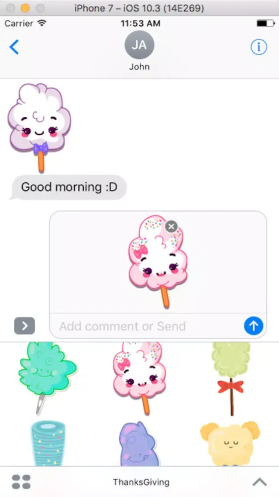 Ice Cream Sticker應用截圖