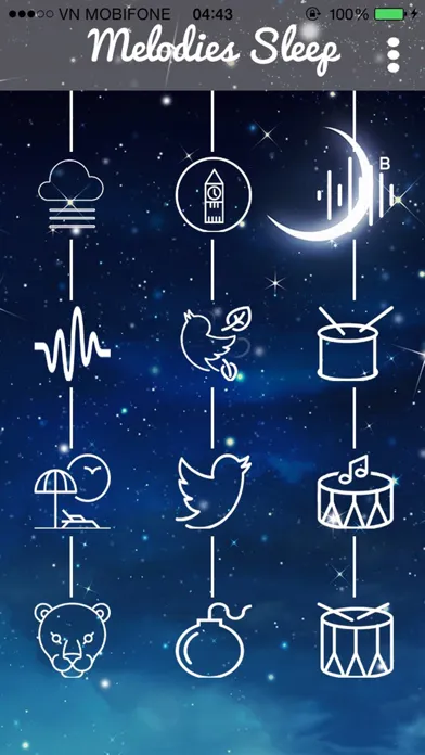 Tangkapan layar Melodies Sleep: Meditation - Relax zen sounds & white noise for meditation, yoga and baby relaxation