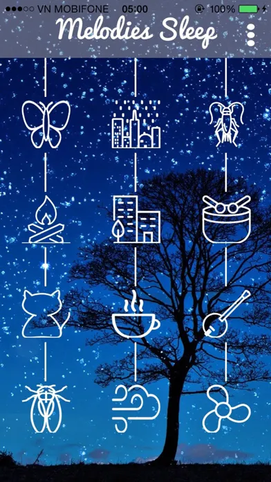 Tangkapan layar Melodies Sleep: Meditation - Relax zen sounds & white noise for meditation, yoga and baby relaxation
