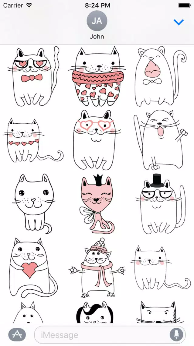 Zrzuty ekranu Cat Emotion Cute Sticker Pack 02