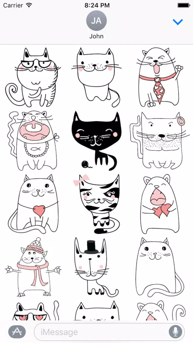 Zrzuty ekranu Cat Emotion Cute Sticker Pack 02
