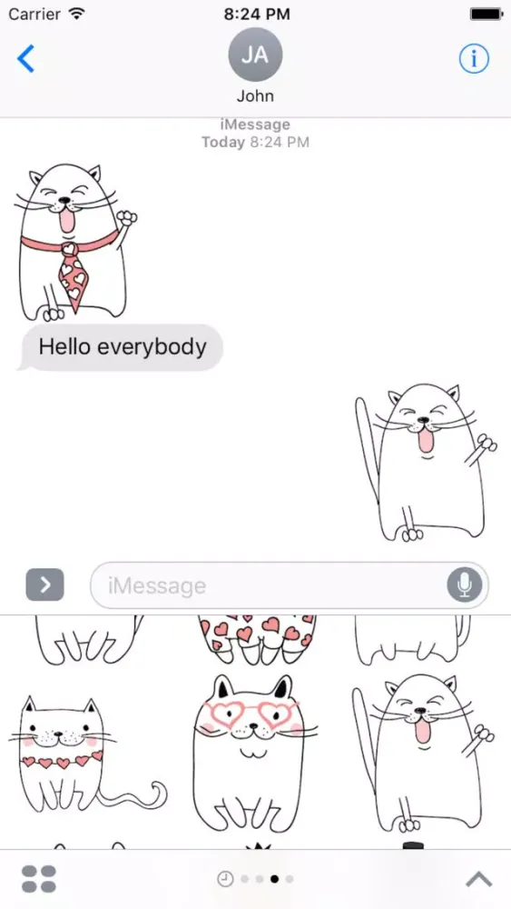 Cat Emotion Cute Sticker Pack 02 سکرین شاٹس