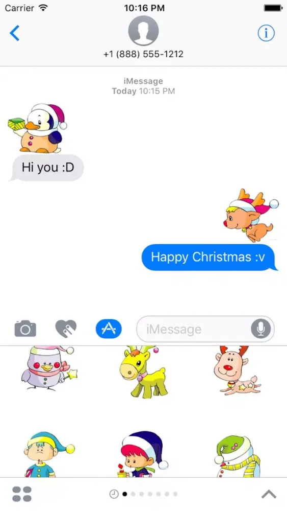 Tangkapan skrin Christmas Emoji - Sticker