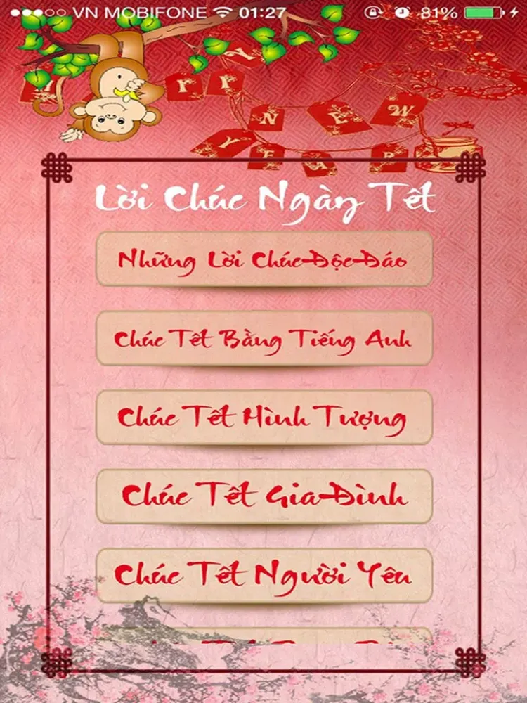 Capturas de pantalla de Chuc tet SMS iPad 