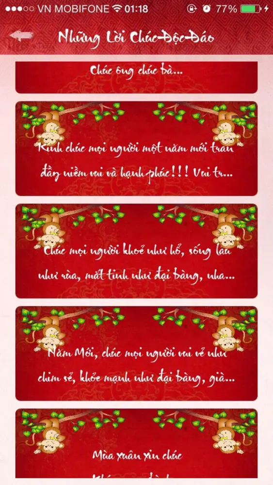 Capturas de pantalla de Chuc tet SMS