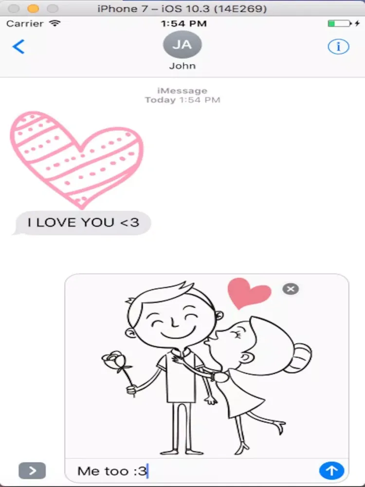 Couple Love - Emoji Sticker iPad  سکرین شاٹس