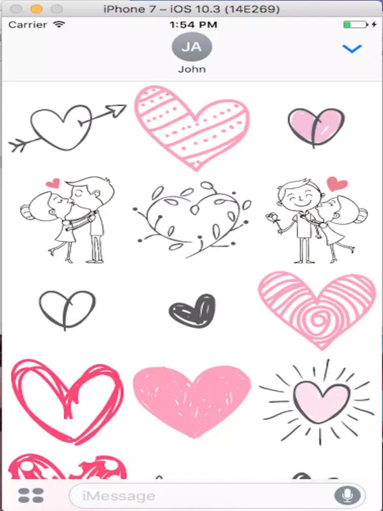 Couple Love - Emoji Sticker iPad  سکرین شاٹس
